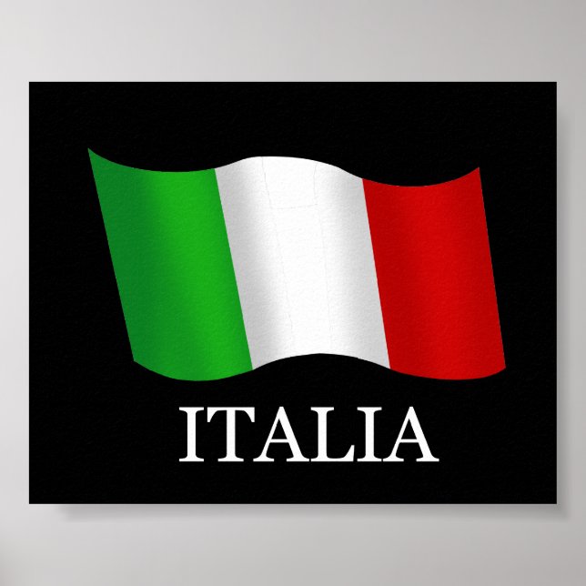 Poster Italie Meilleur vendeur drapeau ondulé pour les It (Devant)