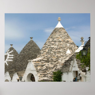 Poster Italie, Pouilles, Alberobello, Terra dei Trulli,