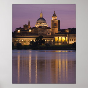 Poster Italie, province de Mantoue, Mantoue. Vue de la vi
