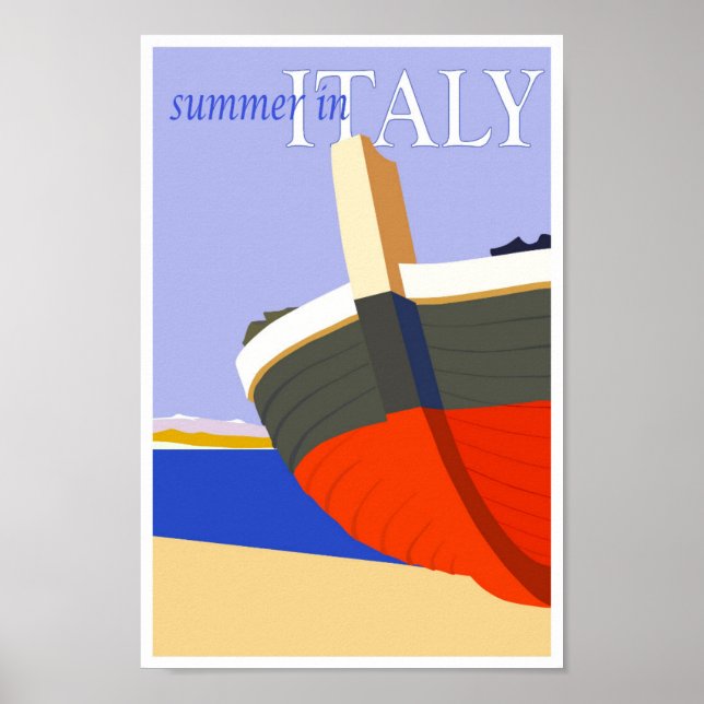 Poster Italie Rétro Vintage Tourisme Italien (Devant)