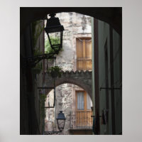Italie, Sardaigne, Bosa. Détail de rue.
