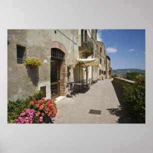 Poster Italie, Toscane, Plaisance. Voie extérieure
