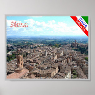 Poster Italie - Toscane - Sienne -