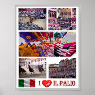 Poster Italie - Toscane - Sienne - Piazza Del Campo -