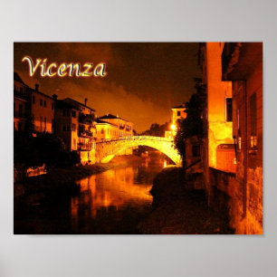 Poster Italie - Vénétie - Vicence - Pont San Michele -