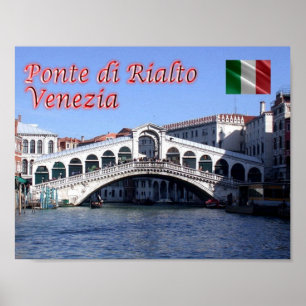 Poster Italie - Venise - Pont du Rialto -