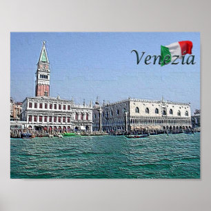 Poster Italie - Venise - San Marco - Skyline -