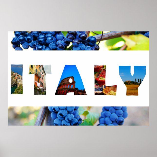 Poster Italie Vignoble Italie Photos de Voyage (Devant)