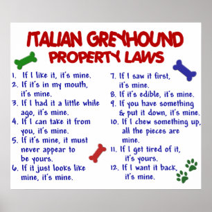 POSTER ITALIEN GREYHOUND PL2