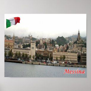 Poster Italy - Sicily - Messina - Cityscape -