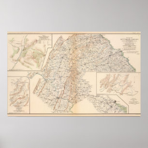 Poster Itinéraire, campagne de Gettysburg