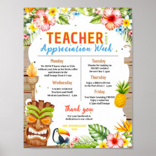 Poster Itinéraire de la semaine d'appréciation des enseig