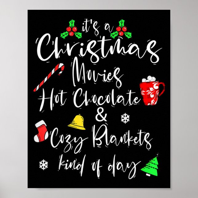 Poster It's A Christmas Movies Hot Chocolate &amp; Cozy B (Devant)