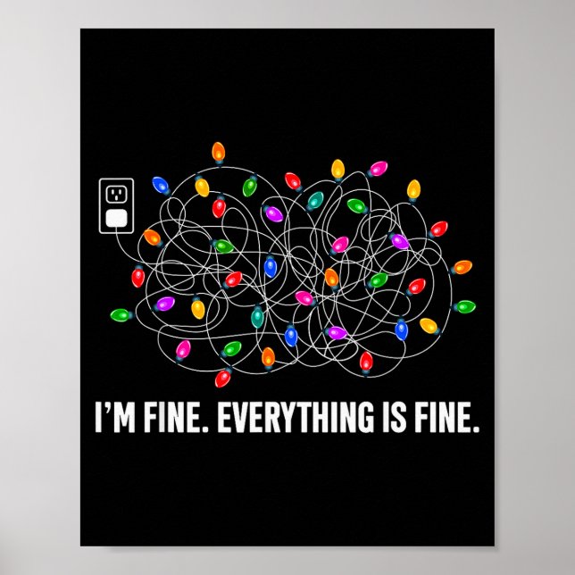 Poster It's Fine I'm Fine Everything Is Fine Funny Christ (Devant)