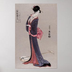 Poster Itsutomi par Eishi Hosoda (1756-1829),