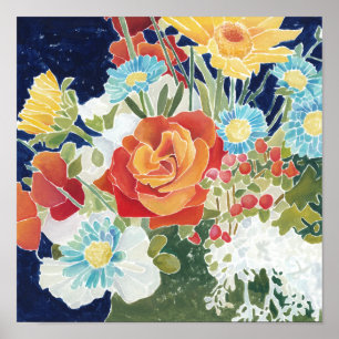 Poster IV floral de minuit