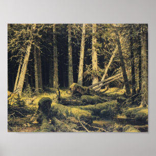Poster Ivan Shishkin - Les arbres tombés du vent