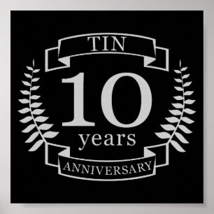 Poster Ivory Traditionnel mariage anniversaire 10 ans