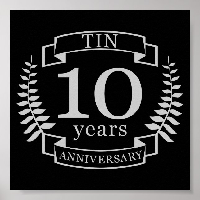 Poster Ivory Traditionnel mariage anniversaire 10 ans (Devant)