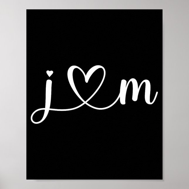 Poster J Love M Mariée Boyfriend Et Girami J Lettre A (Devant)