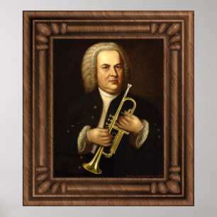 Poster J.S. Bach avec la trompette