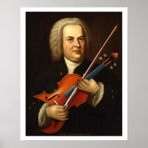 Poster J.S. Bach avec un alto