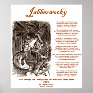 Poster Jabberwocky (Lewis Carroll à travers le miroir