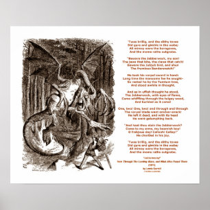 Poster Jabberwocky Poem par Lewis Carroll