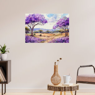 Poster Jacaranda de Maui dans les terres
