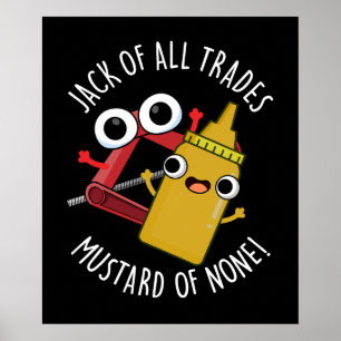 Poster Jack des métiers Moutarde de personne Fond sombre