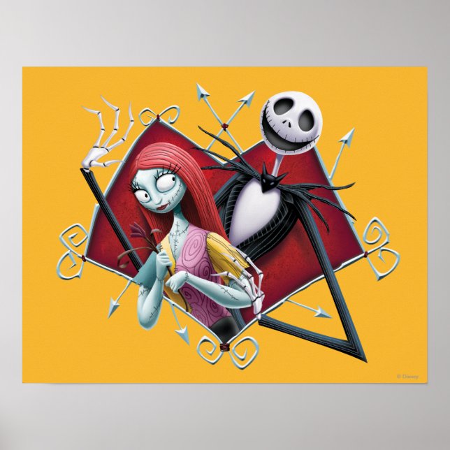 Poster Jack et Sally au coeur (Devant)