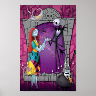 Poster Jack et Sally tenant les mains