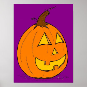 Poster Jack o' Lantern Purple