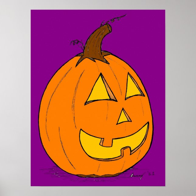 Poster Jack o' Lantern Purple (Devant)