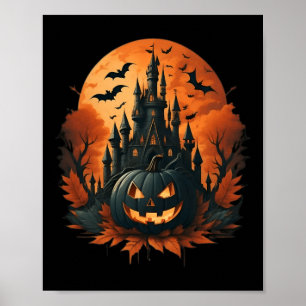 Poster Jack O'Lantern Face Halloween Citrouille Éffrayant