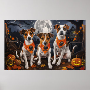 Poster Jack Russell Halloween Éffrayant