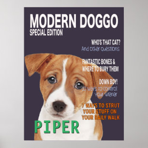 Poster Jack Russell Terrier Couverture du Magazine Parody