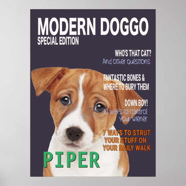 Poster Jack Russell Terrier Couverture du Magazine Parody (Devant)