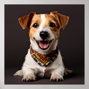 Poster Jack Russell Terrier Realisme Portrait d'art