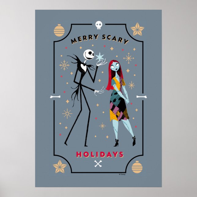 Poster Jack & Sally | Joyeux congés de peur (Devant)
