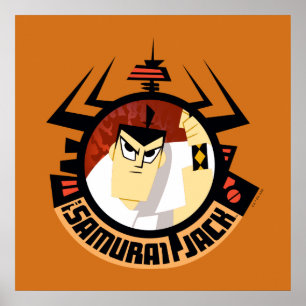 Poster Jack Samurai Dans Le Cadre Futuriste Aku