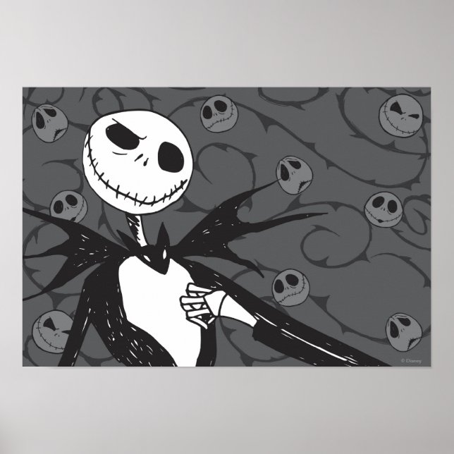 Poster Jack Skellington | Arrière - plan de Skellington (Devant)