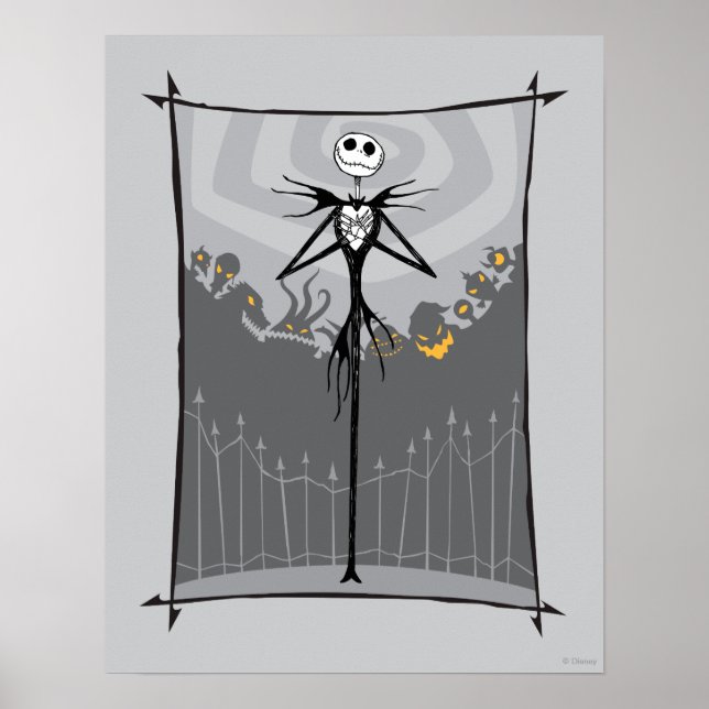 Poster Jack Skellington | Clôture du cimetière (Devant)