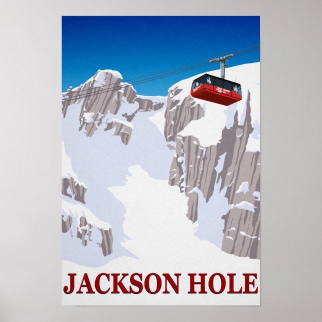 Poster Jackson Hole Ski Resort (Devant)