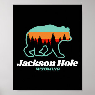 Poster Jackson Hole Wyoming Ski Snowboard Ours