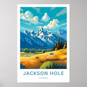 Poster Jackson Hole Wyoming Travel Print