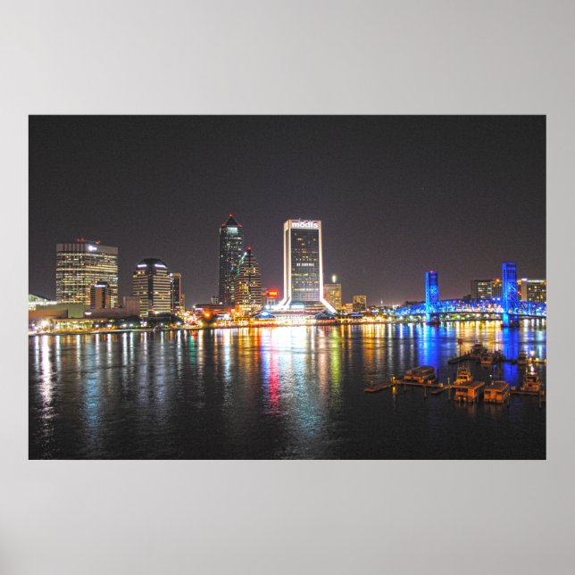 Poster Jacksonville Florida Skyline (Devant)