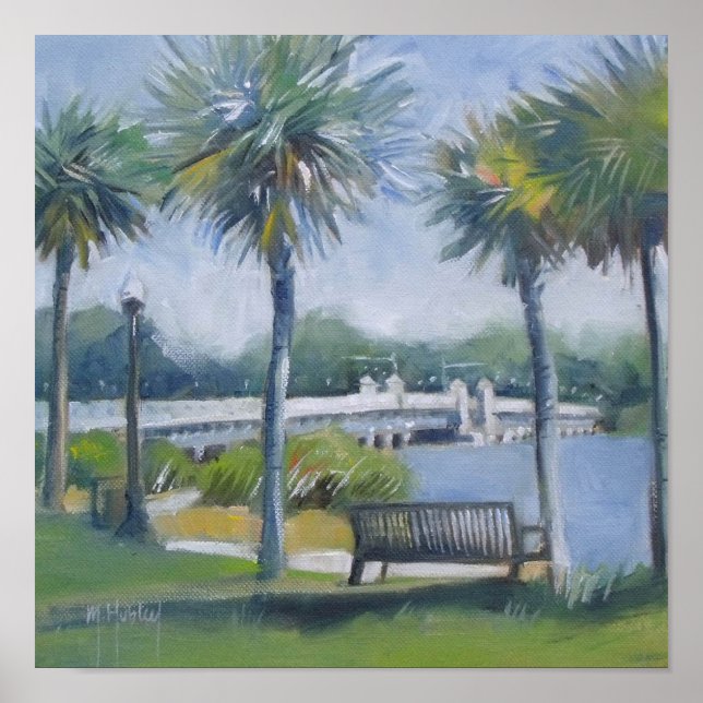 Poster Jacksonville Floride Pont Ortega (Devant)