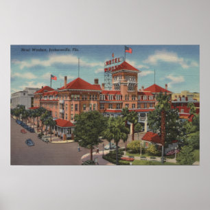 Poster Jacksonville, la Floride - vue extérieure d'hôtel