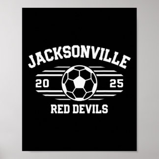 Poster Jacksonville Red Devils Soccer Ball 2025 